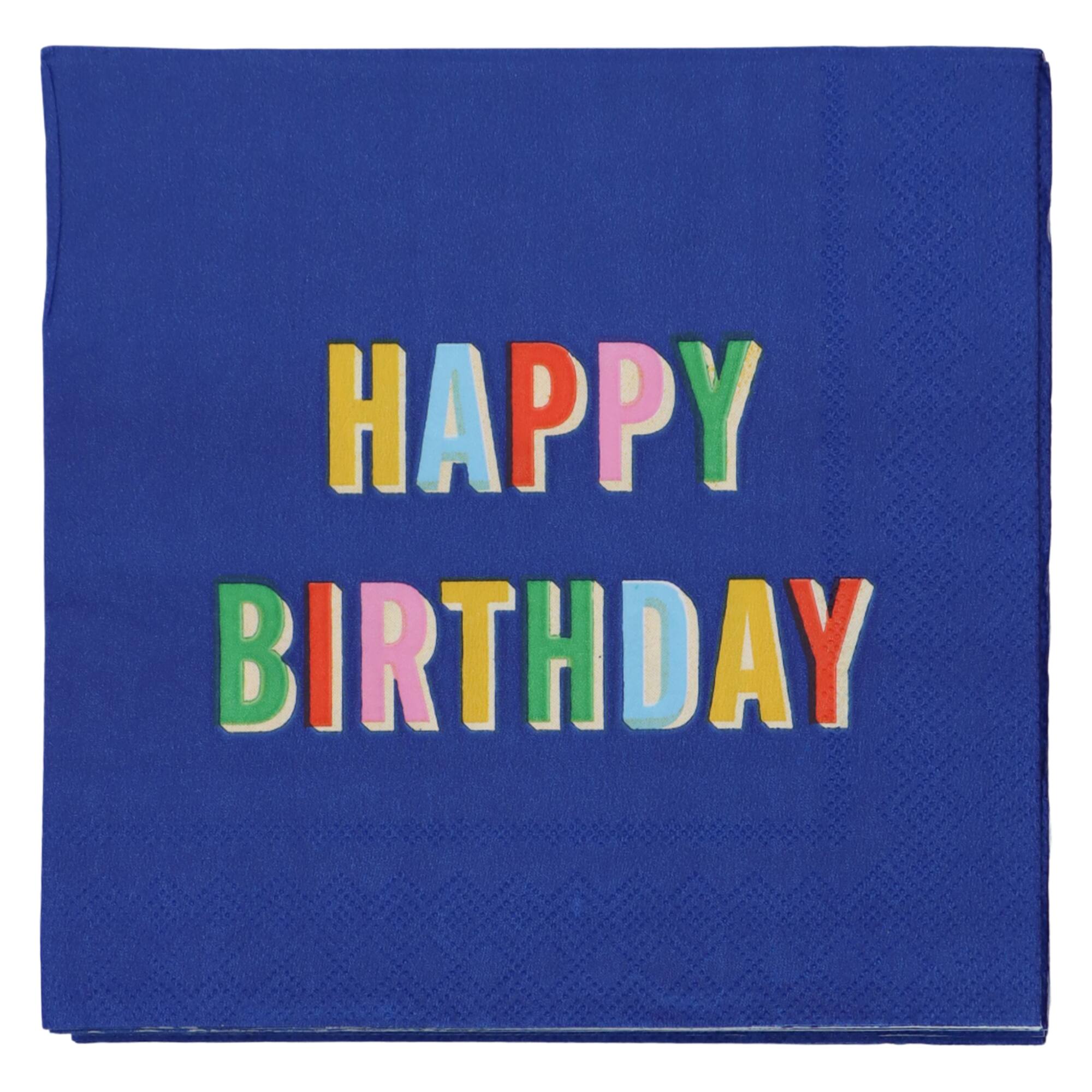 Blue Happy Birthday Lunch Napkins, 20ct. by Celebrate It™